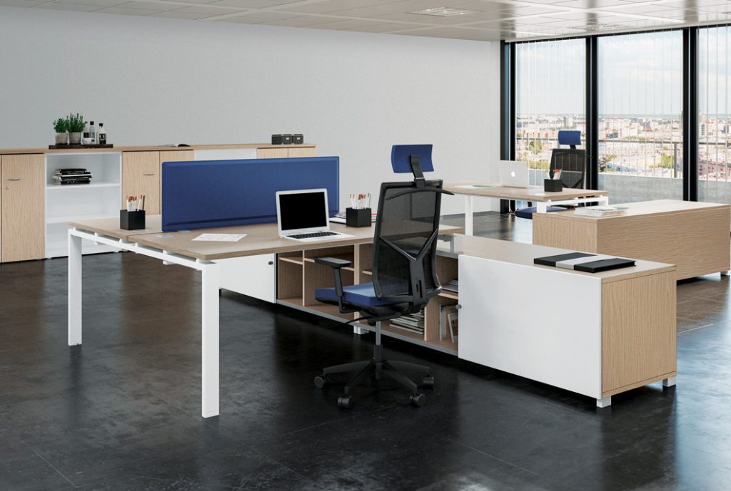 Agencement bureaux collectifs - 2 collaborateurs