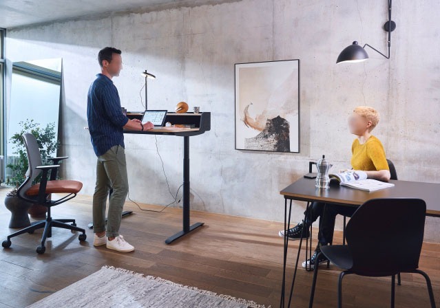 Agencement d'un bureau individuel pour travailler debout