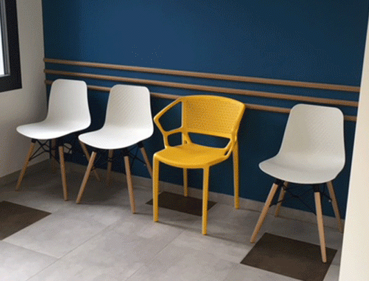 racinea agencement clinique attente design chaise nordique