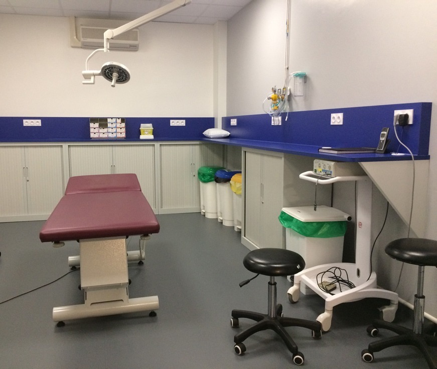 Agencement d'une salle de soins d'un hôpital