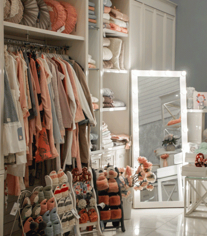 racinea agencement magasin vetement pastel boutique decor petite