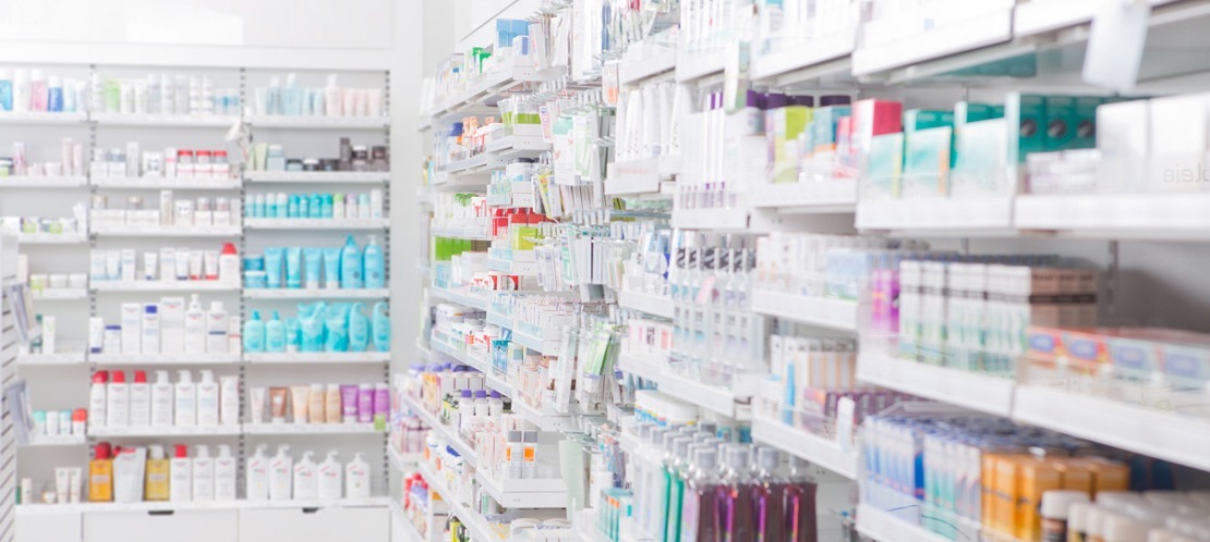 Agencement du mobilier de vente d'une pharmacie