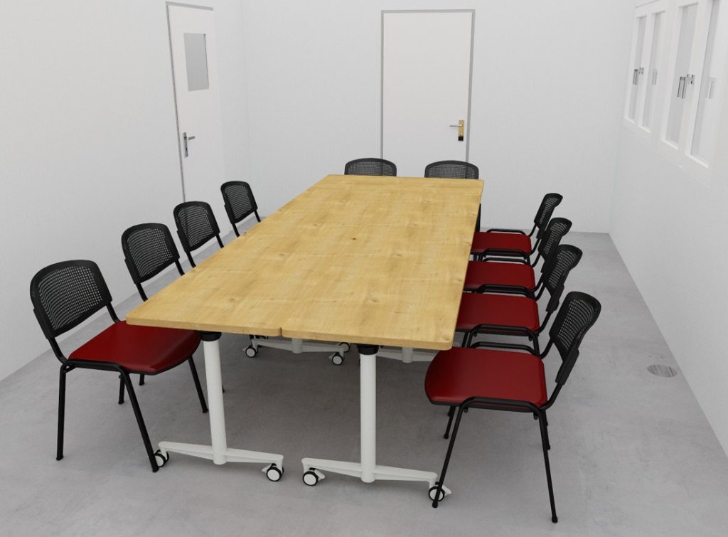 Aménagement d'une salle de réunion pouvant recevoir 10 personnes