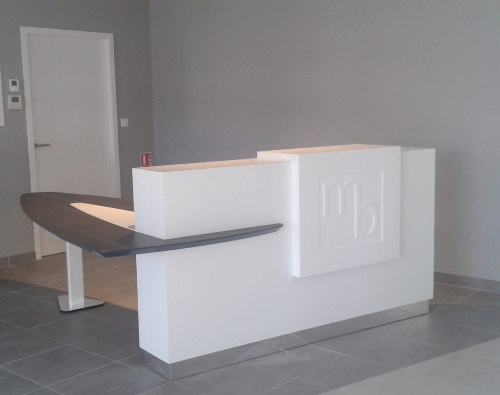 racinea amenagement espace accueil cabinet blanc