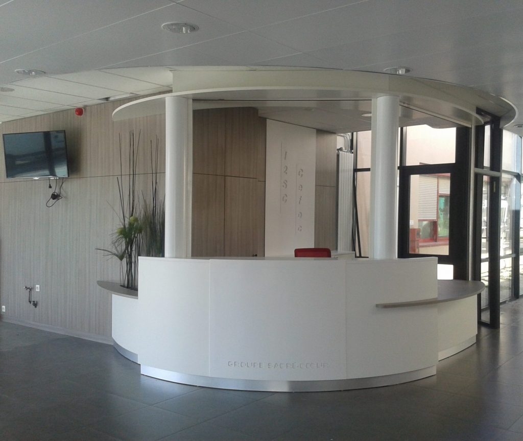 racinea amenagement espace accueil arrondis epure