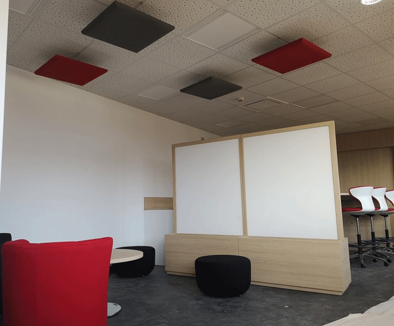 racinea amenagement salle attente cloison attente design