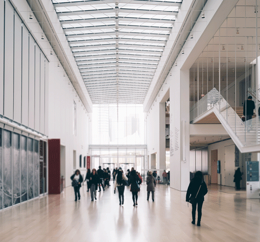 Aménagement du hall d'entrée d'une université