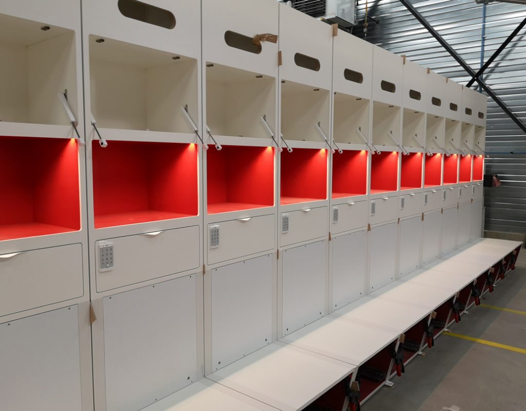 Aménagement sur mesure de vestiaires sportifs