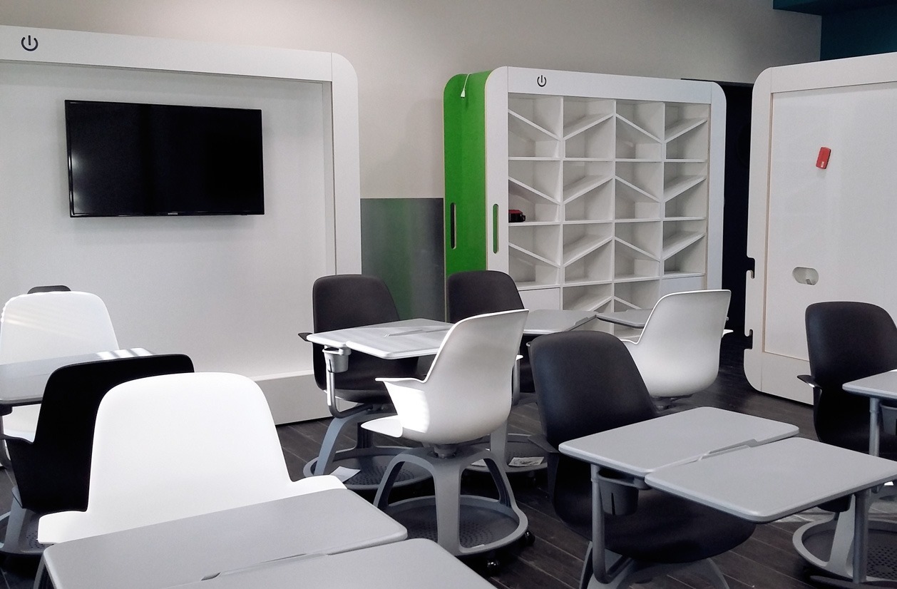 Aménagement d'une salle flexible dans une université