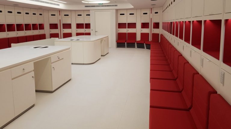 Aménagement de vestiaires sportifs professionnels