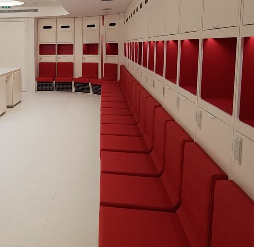 Aménagement de vestiaires sportifs professionnels
