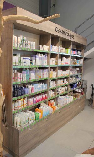 Mobilier de vente pour un agencement boutique de cosmétique